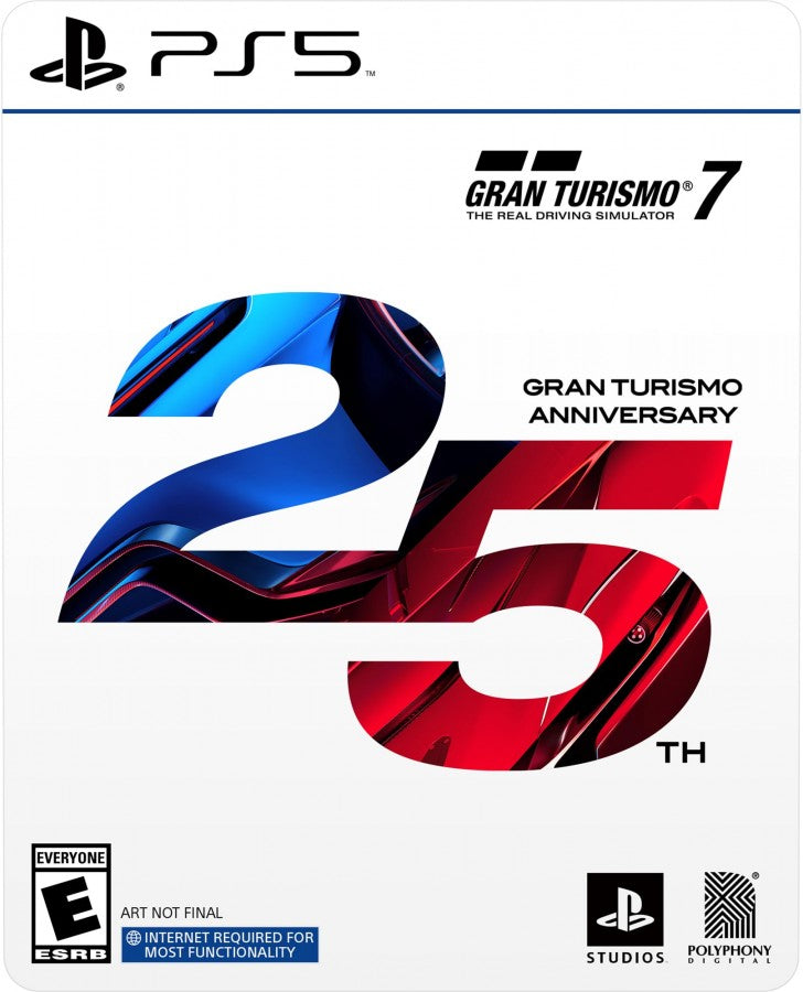 Gran Turismo 7 [25th Anniversary Edition] cover art for PlayStation 2 (PS2) racing video game. 