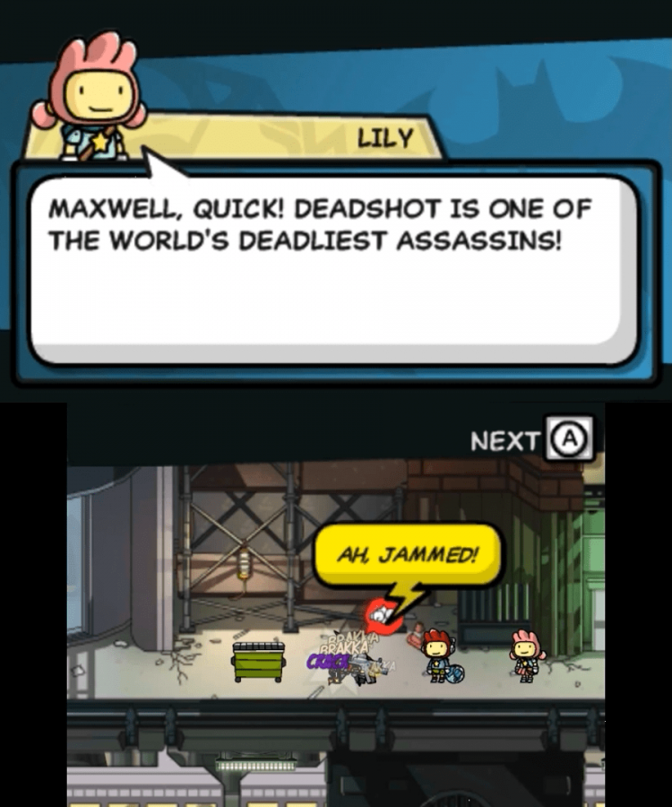 Scribblenauts Unmasked: A DC Comics Adventure gameplay for Nintendo 3DS (3DS) puzzle action video game