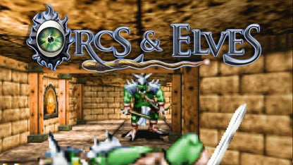 Orcs & Elves game for the Nintendo DS featuring first person dungeon crawling RPG gameplay with turn based combat fantasy environments and story driven quests as a lone hero battling monsters gameplay