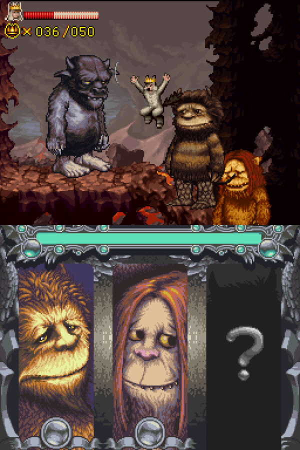 Where the Wild Things Are gameplay for Nintendo DS (DS) action adventure video game