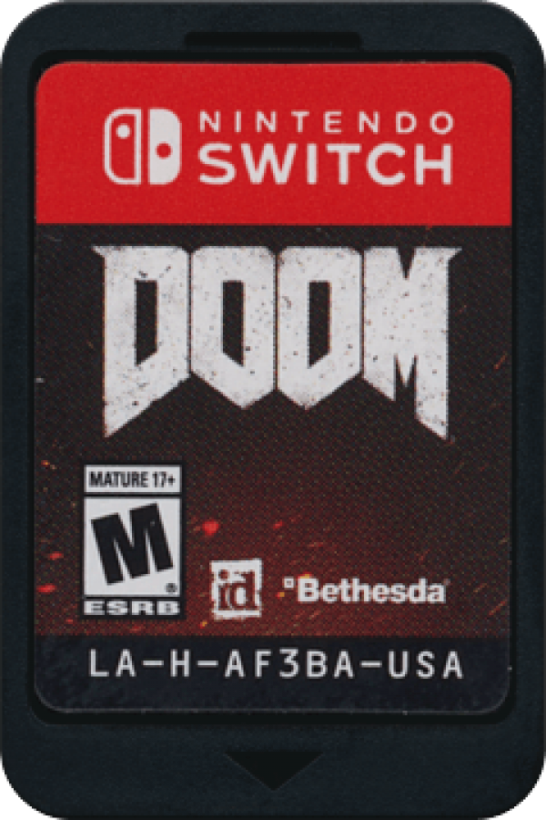 Doom cartridge for Nintendo Switch NS video game