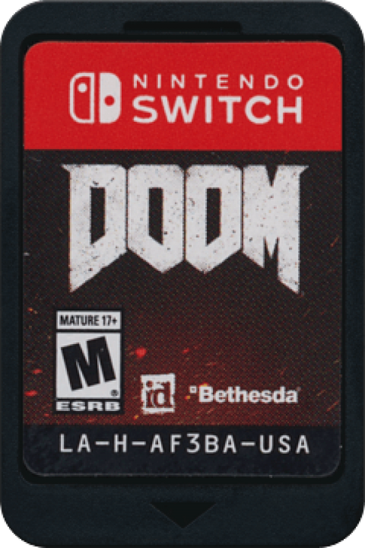 Doom cartridge for Nintendo Switch NS video game