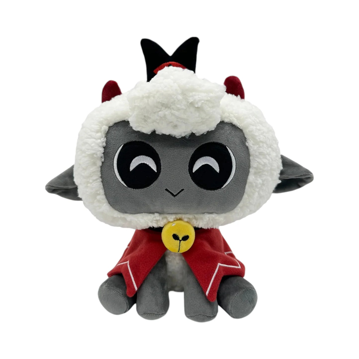 Cult of the Lamb Lamb Sit 9 Inch Plush collectible character plush featuring the adorable Lamb from Cult of the Lamb soft plush design seated sitting pose 9 inch size detailed character styling video game collectible display item and pop culture gaming collectible appeal front