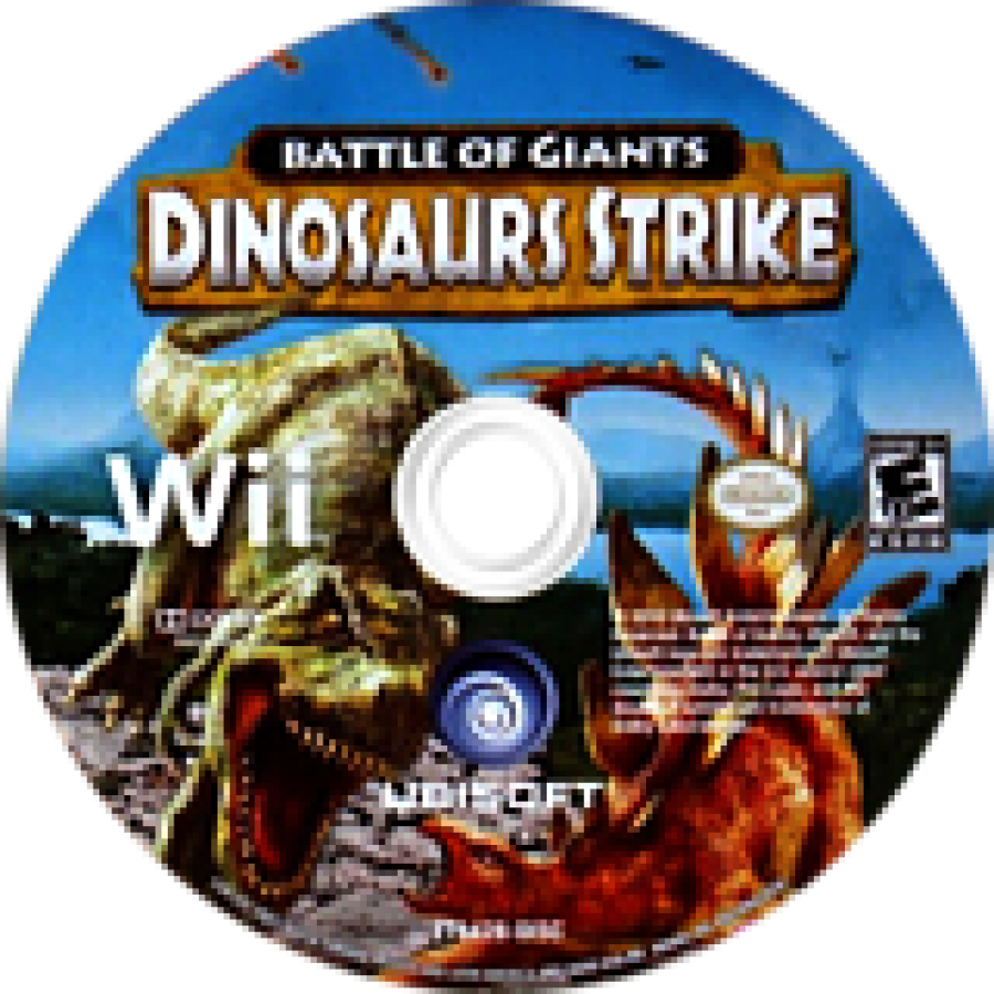 Battle of Giants Dinosaurs Strike disc cover art for Nintendo Wii (Wii) video game