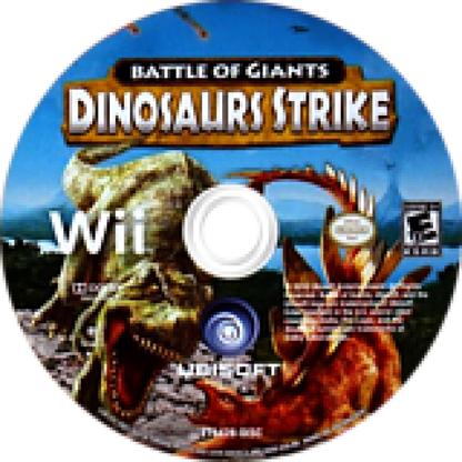 Battle of Giants Dinosaurs Strike disc cover art for Nintendo Wii (Wii) video game