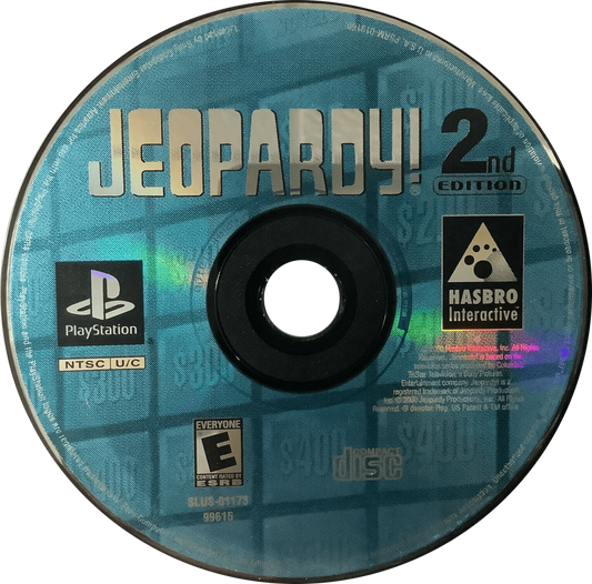 Jeopardy! 2nd Edition for PlayStation 1 trivia game featuring the authentic Jeopardy game show format voiceovers multiple difficulty levels multiplayer support and classic quiz show gameplay experience disc