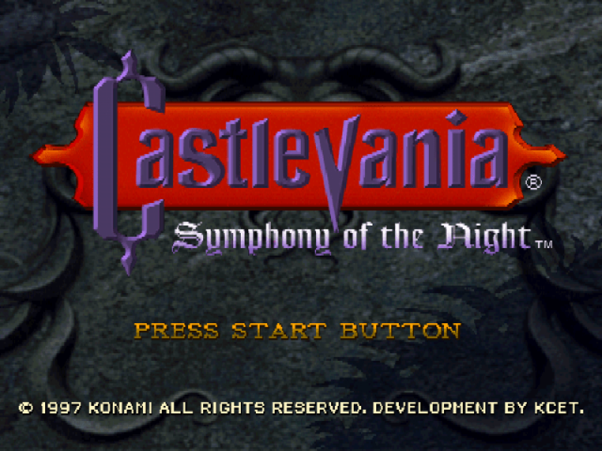 Castlevania: Symphony of the Night [Greatest Hits] Title Screen Art – PlayStation 1 (PS1)