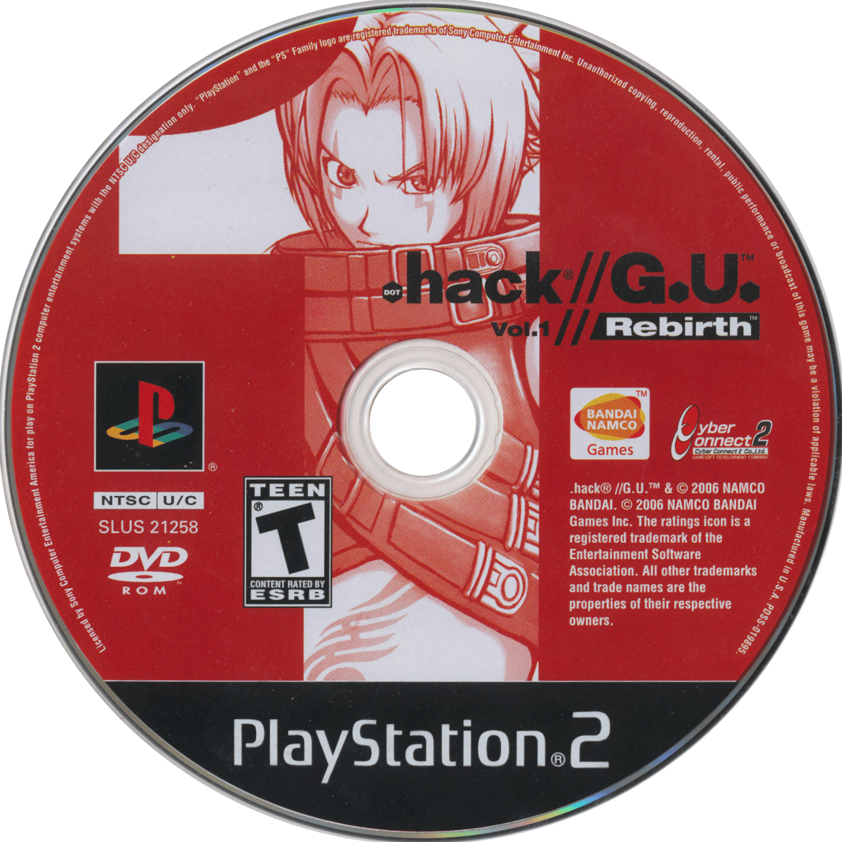 .hack//G.U. Vol.1: Rebirth PS2 action role-playing video game disc