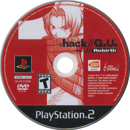 .hack//G.U. Vol.1: Rebirth PS2 action role-playing video game disc