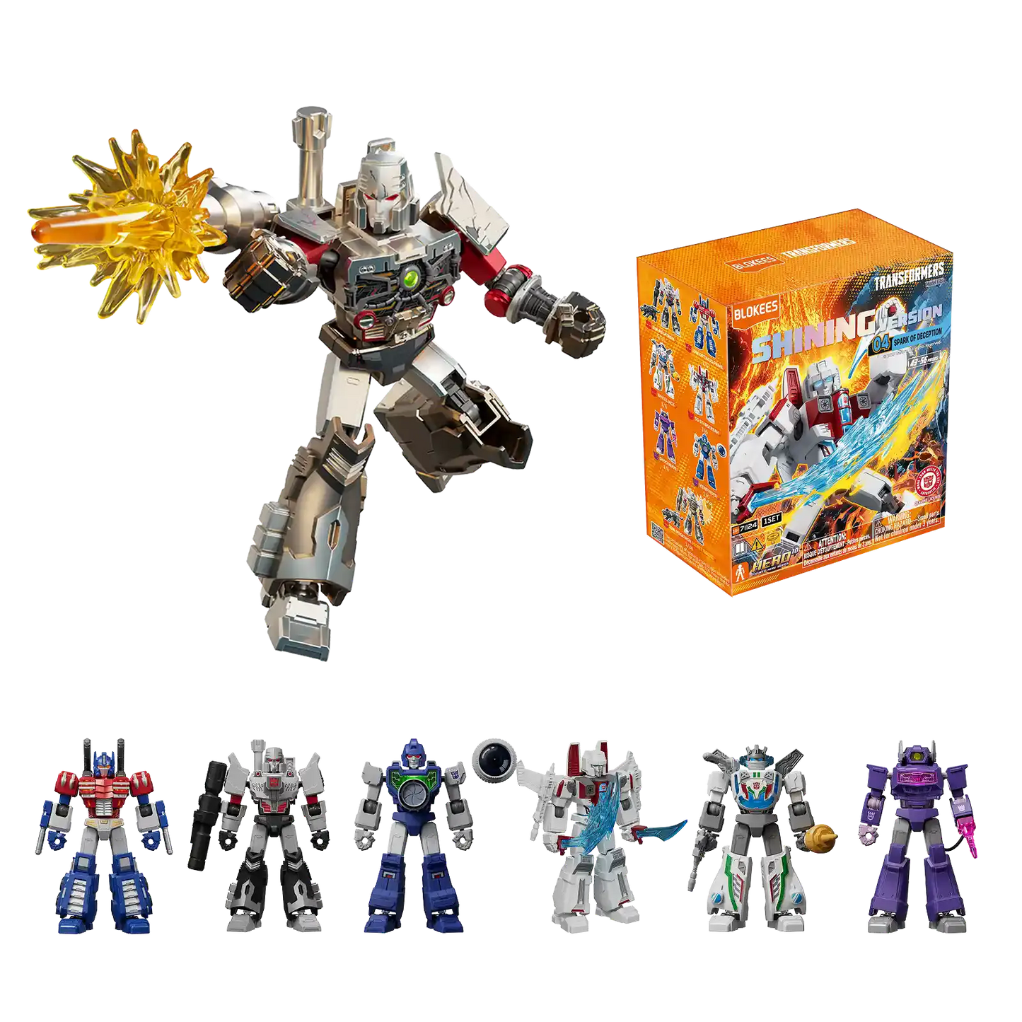 Blokees Transformers Shining Version 04 collectible mini action figure snap fit robot toy Autobot Decepticon character detailed poseable display piece for fans
