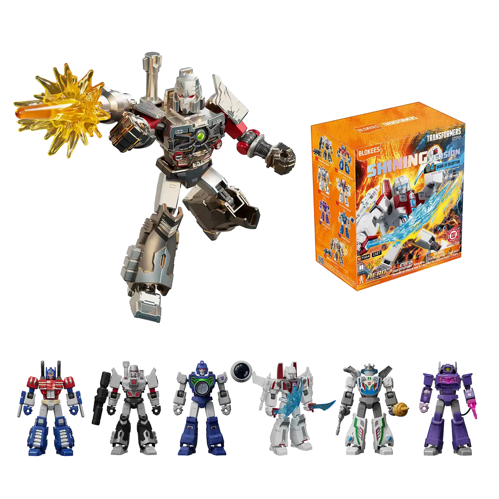 Blokees Transformers Shining Version 04 collectible mini action figure snap fit robot toy Autobot Decepticon character detailed poseable display piece for fans