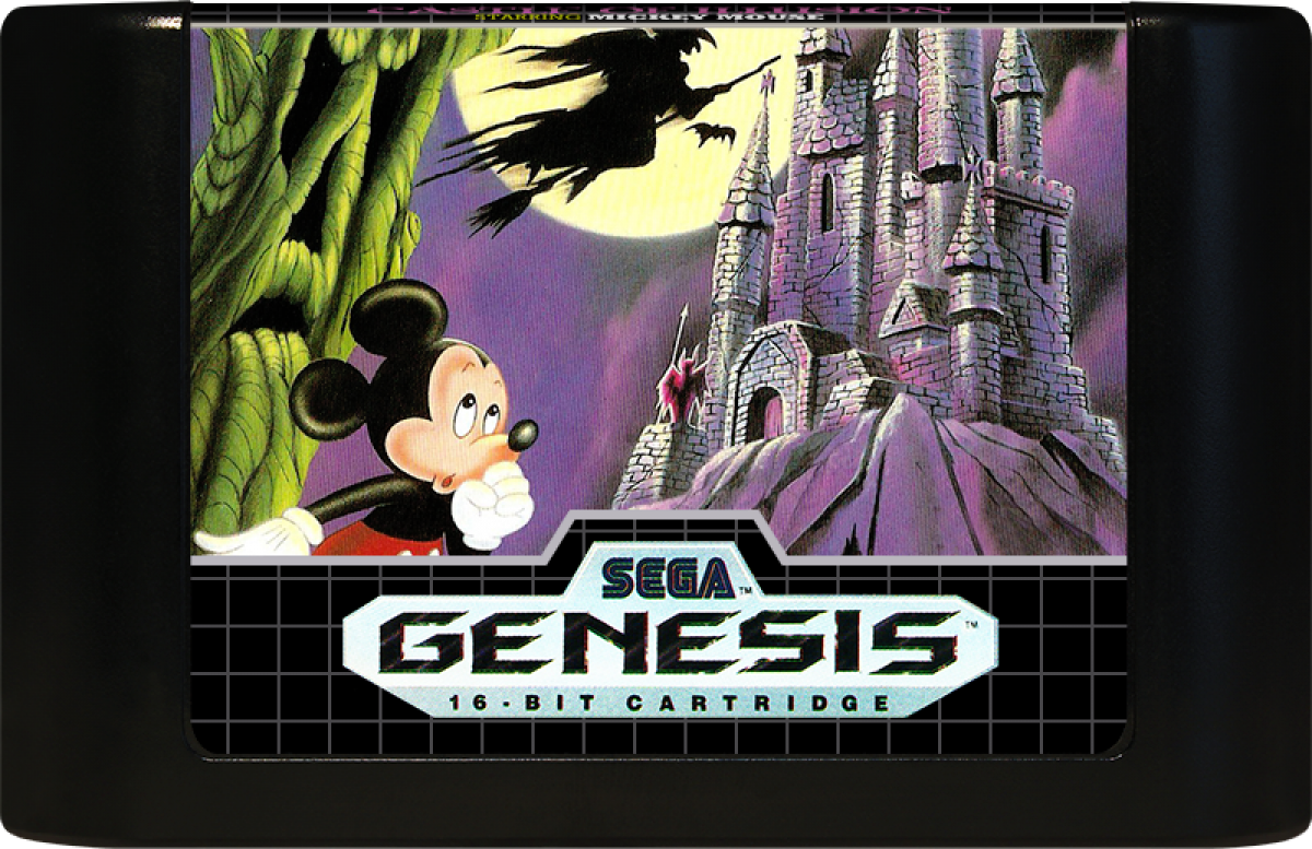 Disney Castle of Illusion Starring Mickey Mouse Sega Genesis retro video game platformer cartridge (1990)