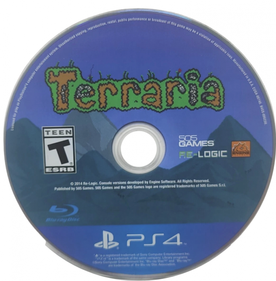 Terraria – PlayStation 4 (PS4) video game disc, action-adventure sandbox game