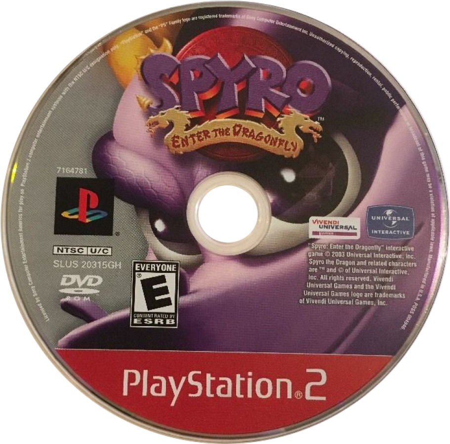 Spyro Enter the Dragonfly Greatest Hits PlayStation 2 PS2 for retro video game enthusiasts featuring 3D platforming gameplay dragon adventure exploration collectible gems puzzle solving colorful fantasy worlds Spyro abilities and collectible gaming appeal disc