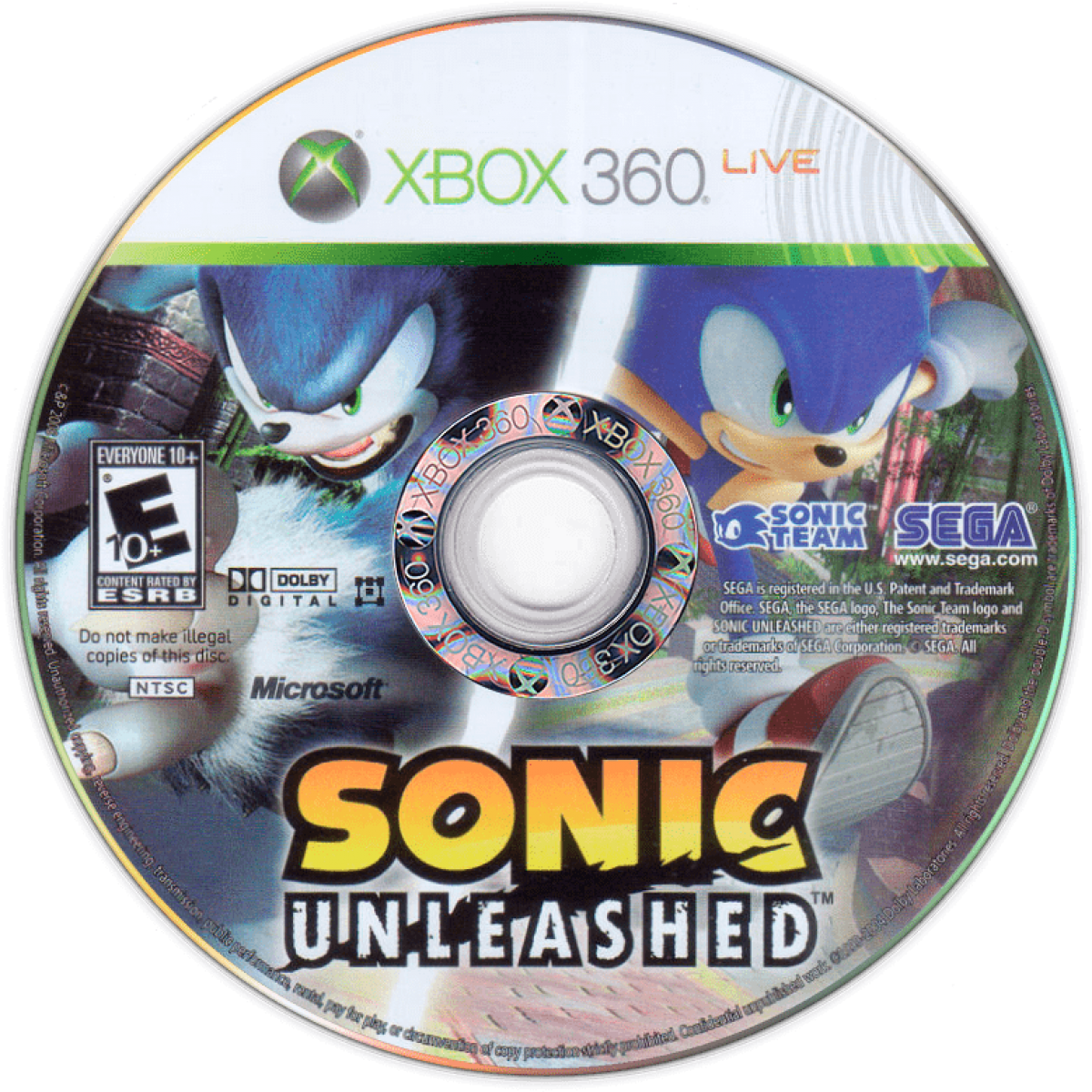 Sonic Unleashed Xbox 360 for retro video game enthusiasts featuring high speed platforming gameplay fast paced action colorful world exploration day and night gameplay mechanics challenging levels iconic Sonic the Hedgehog adventure and collectible gaming appeal disc 