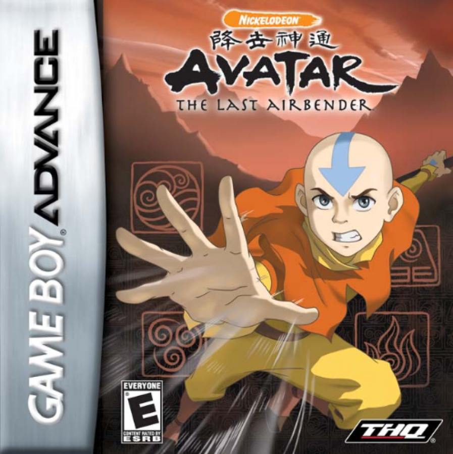 Avatar the Last Airbender Game Boy Advance GBA action adventure video game featuring Aang Katara Sokka elemental bending combat exploration puzzles enemies quests character abilities and gameplay inspired by the Avatar The Last Airbender animated series classic Game Boy Advance GBA gaming collectible retro gaming appeal front cover art