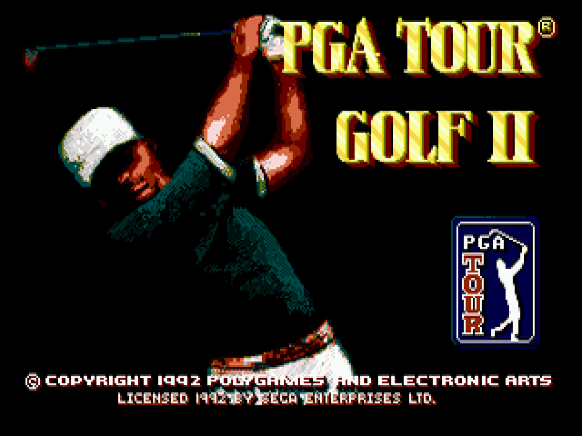 PGA Tour Golf II title screen for Sega Genesis (GEN) video game