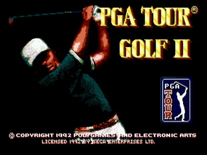 PGA Tour Golf II title screen for Sega Genesis (GEN) video game