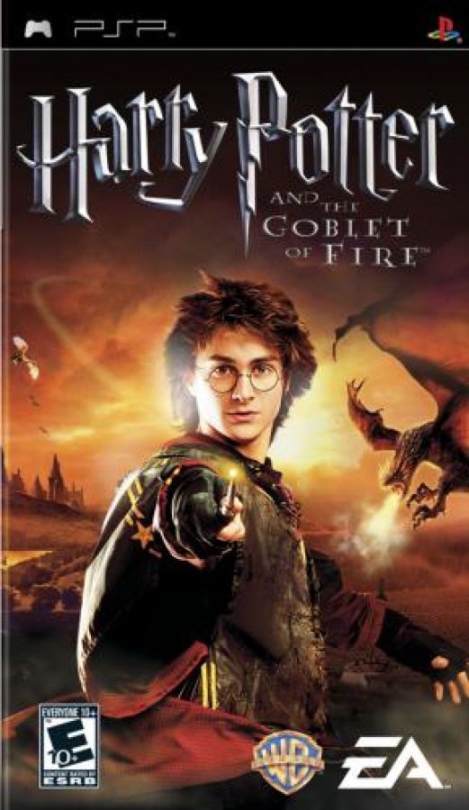 Harry Potter and the Goblet of Fire cover art for PlayStation Portable video game. 