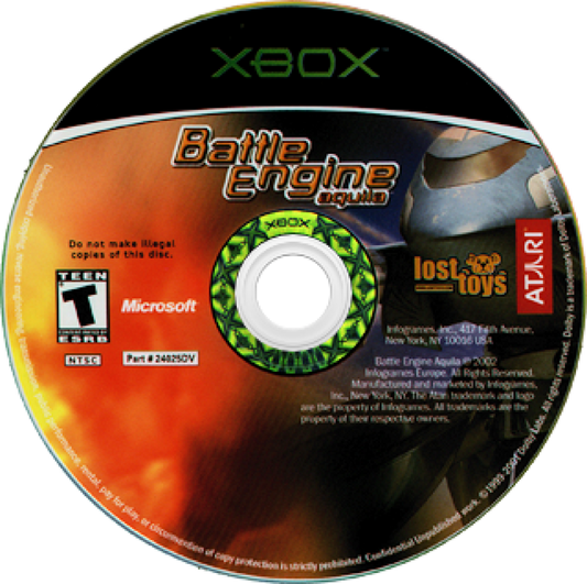 Battle Engine Aquila Xbox XBOX for first person shooter video game fans featuring futuristic mech combat transforming battle vehicle intense aerial and ground warfare sci fi military missions large scale battles strategic action immersive campaign collectible gaming appeal game disc