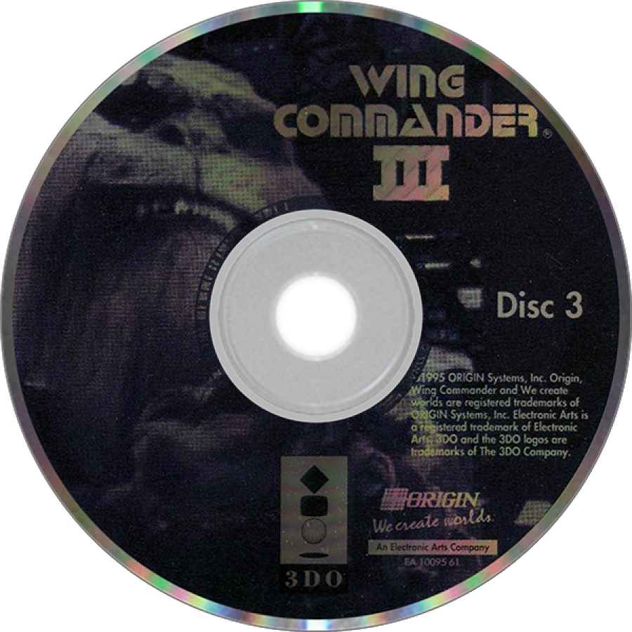 Wing Commander III: Heart of the Tiger disc 3 for Panasonic 3DO (3DO) space combat simulation video game