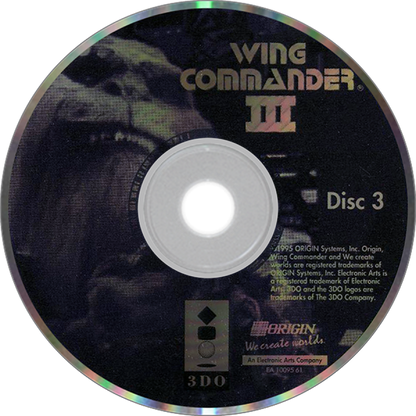 Wing Commander III: Heart of the Tiger disc 3 for Panasonic 3DO (3DO) space combat simulation video game