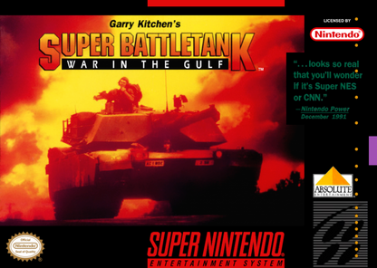 Super Battletank War in the Gulf cover art for Super Nintendo Entertainment System (SNES) video game
