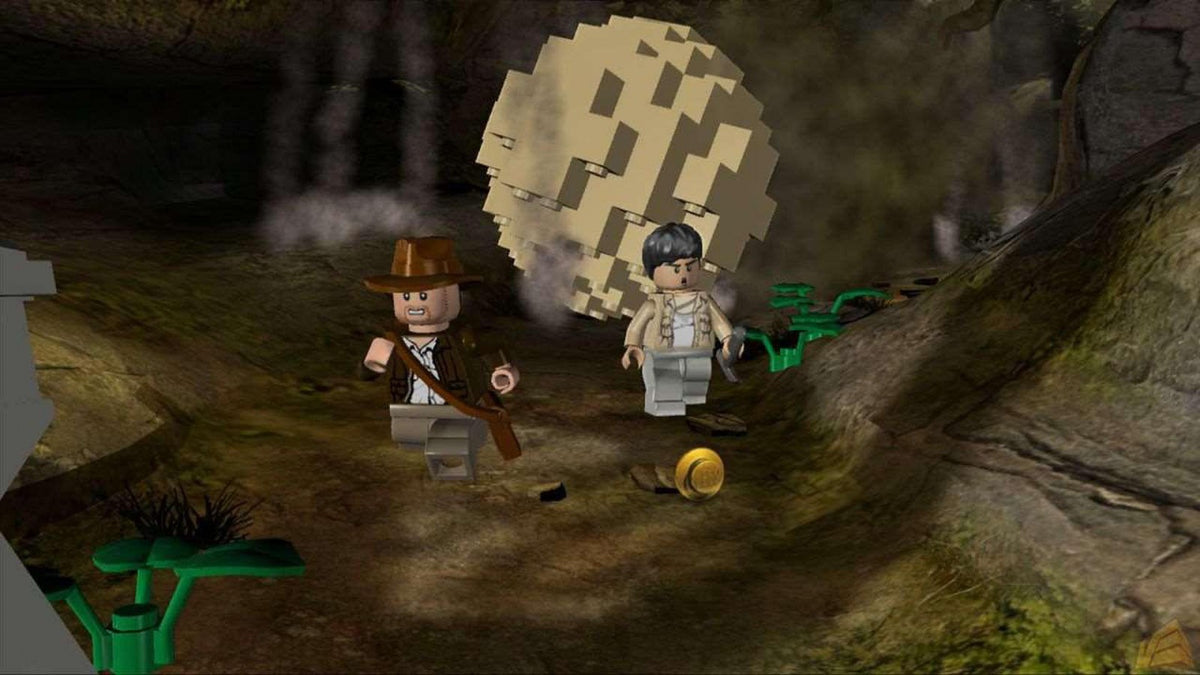 LEGO Indiana Jones The Original Adventures Platinum Family Hits Xbox 360 video game featuring action adventure gameplay based on Indiana Jones classic movie scenes LEGO characters exploration puzzle solving combat challenges collectible treasures and cooperative gameplay Xbox 360 retro video game collection collectible gaming appeal gameplay