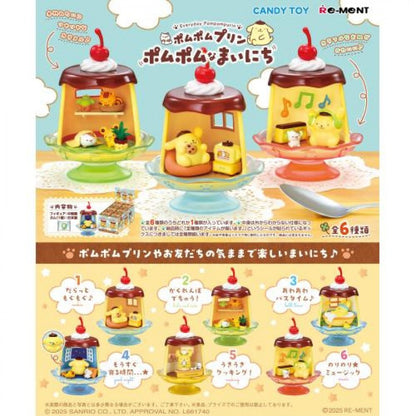 This is a blind box collectible series from Re‑Ment featuring Sanrio’s beloved character Pompompurin in everyday cozy scenes, perfect for kawaii collectors