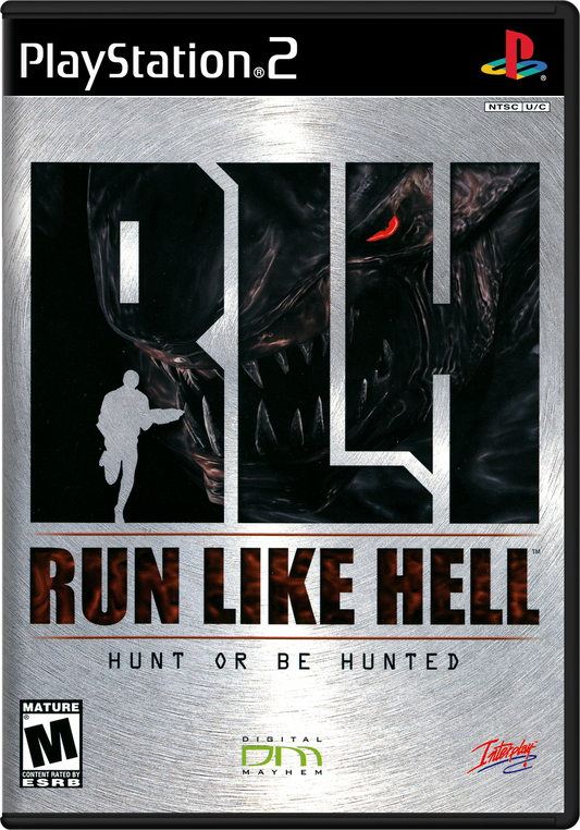 Run Like Hell PS2 Sony PlayStation 2 survival horror action game sci fi alien invasion third person shooter stealth combat space station atmosphere psychological horror Interplay Entertainment story driven gameplay retro gaming PlayStation 2 software video game title cover art