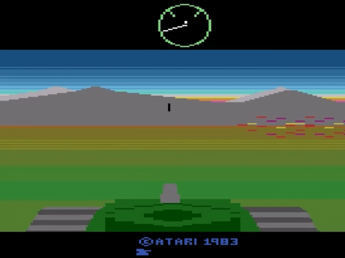 Battlezone title screen art for Atari 2600 (2600) video game