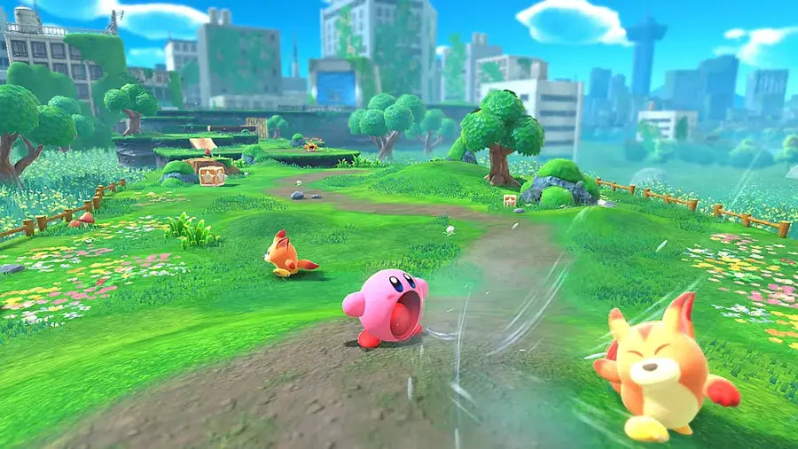 Kirby and the Forgotten Land gameplay image for Nintendo Switch (NS) video game