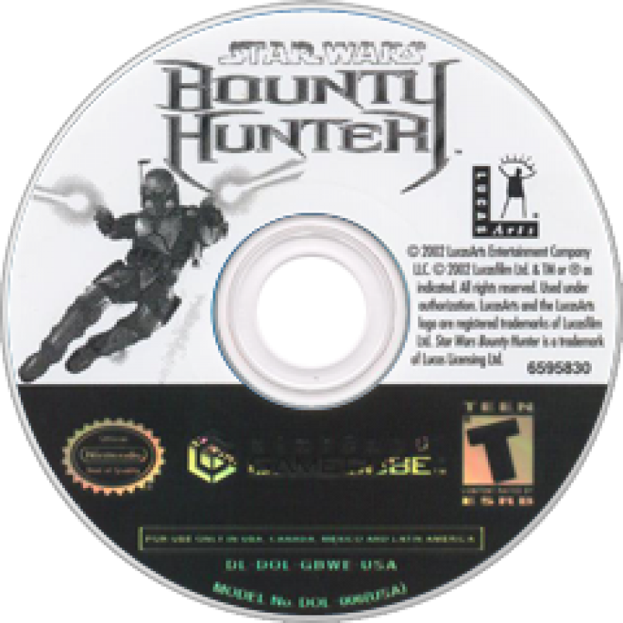 Star Wars: Bounty Hunter disc art for Nintendo GameCube (GC) video game