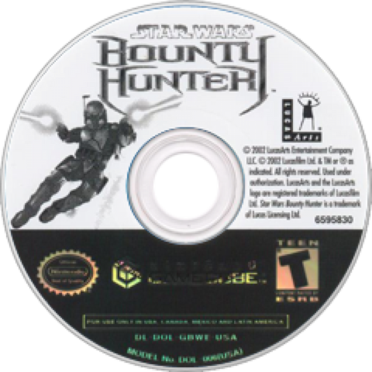 Star Wars: Bounty Hunter disc art for Nintendo GameCube (GC) video game