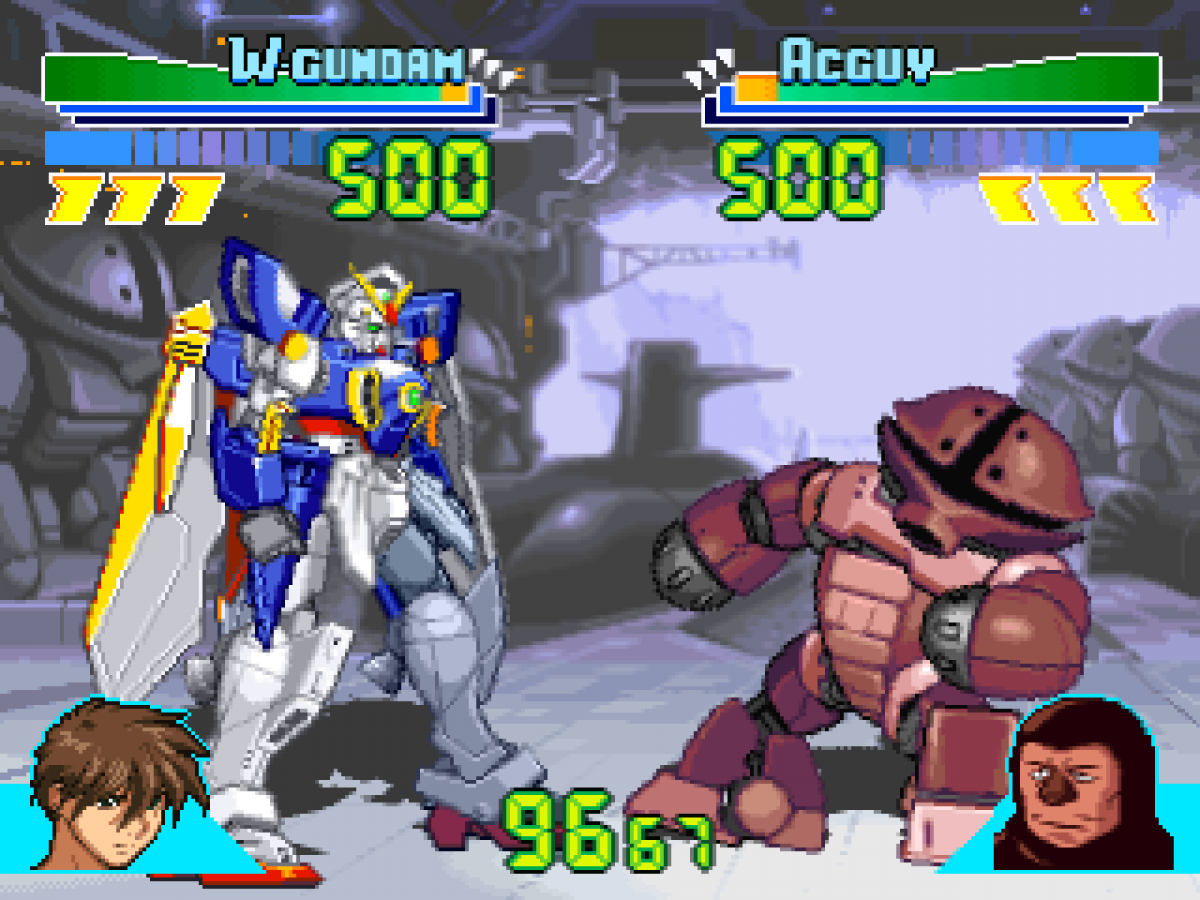 Gundam Battle Assault PS1 PlayStation 1 fighting game mech combat anime robot battles arcade style gameplay retro video game gameplay