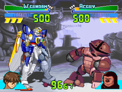 Gundam Battle Assault PS1 PlayStation 1 fighting game mech combat anime robot battles arcade style gameplay retro video game gameplay