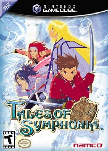 Tales of Symphonia cover art for Nintendo GameCube (GC) fantasy JRPG adventure video game