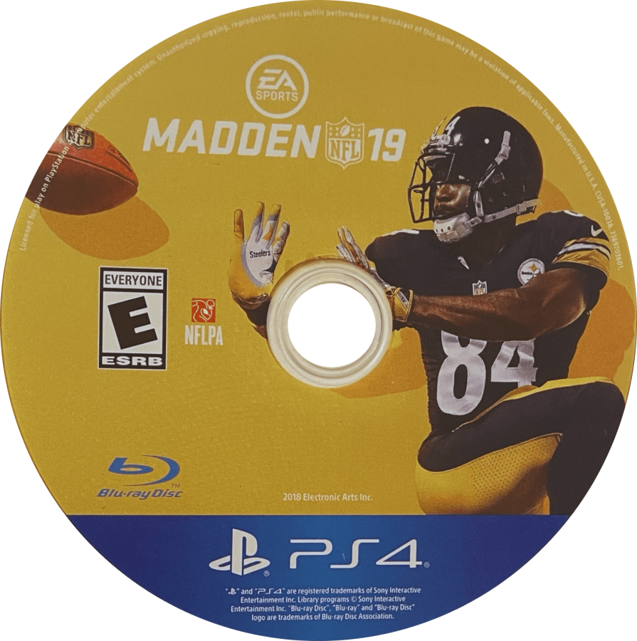 Madden NFL 19 & FIFA 19 – PlayStation 4 (PS4) video game disc, sports game bundle.