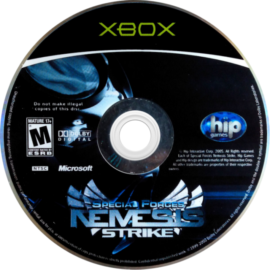 Special Forces Nemesis Strike for Xbox (Xbox), disc action shooter video game.