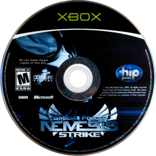 Special Forces Nemesis Strike for Xbox (Xbox), disc action shooter video game.