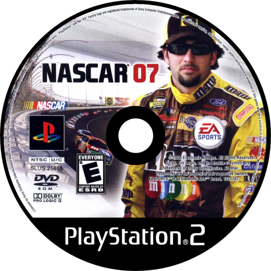 NASCAR 07 – PlayStation 2 (PS2) stock car racing sports video game disc