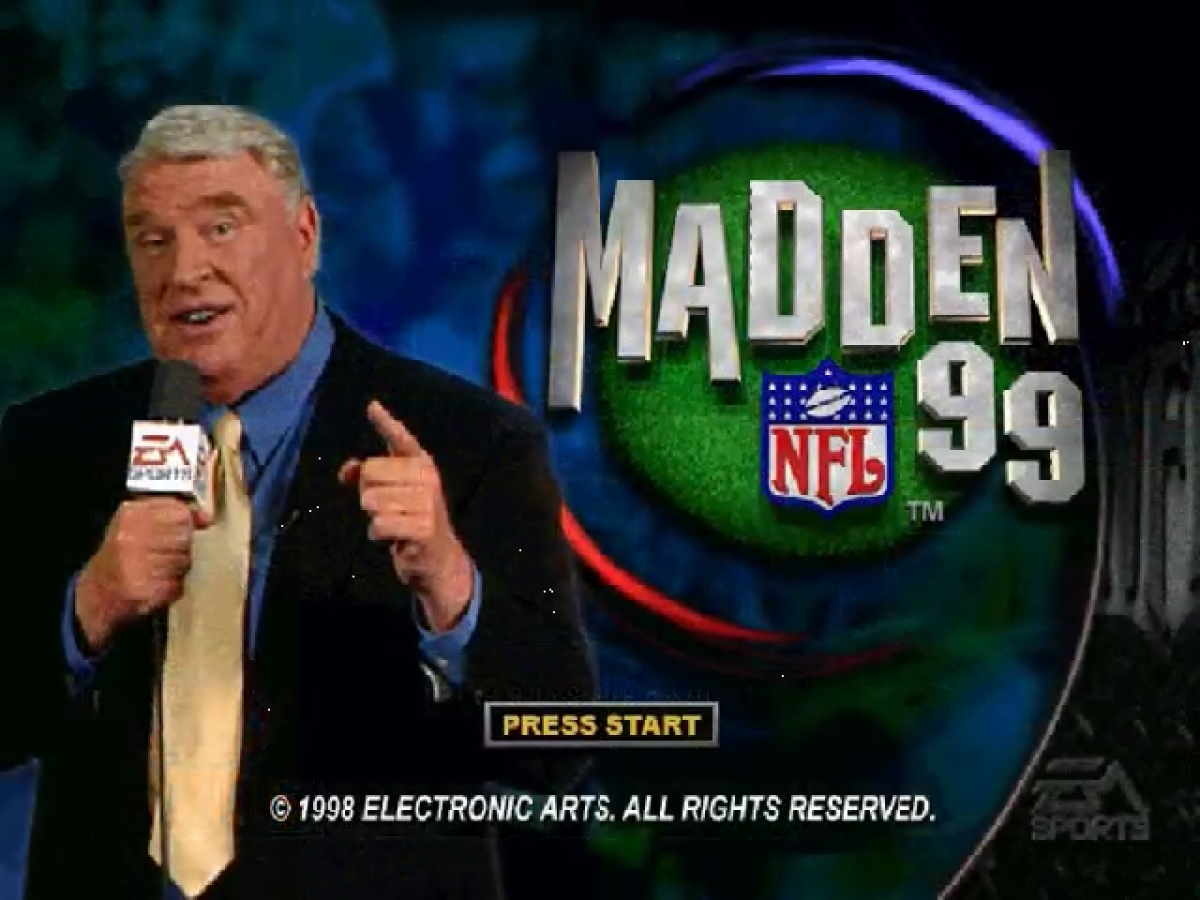 Madden NFL 99 Title Screen for Nintendo 64 N64 video game