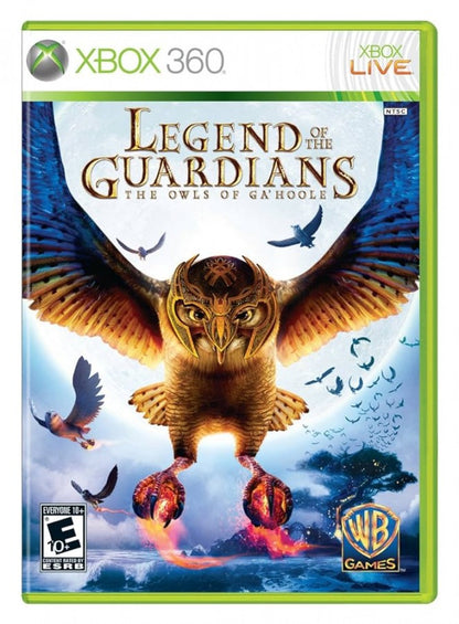 Legend of the Guardians: The Owls of Ga'Hoole cover art for Xbox 360 (X360) action-adventure fantasy video game