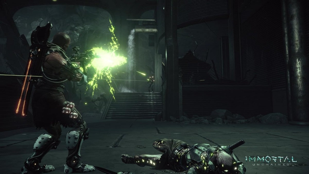 Immortal Unchained gameplay for Xbox One (XONE) sci-fi action role-playing shooter video game