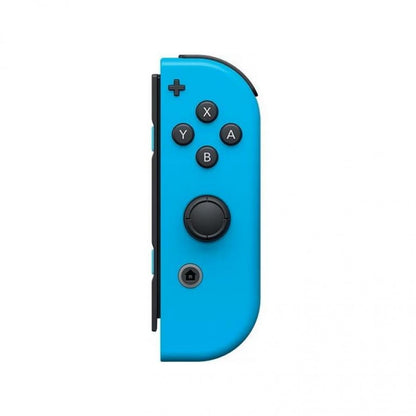 Joy Con Neon Blue Official Right Only Nintendo Switch gaming controller featuring official Nintendo Joy Con design neon blue color right controller motion controls analog stick buttons shoulder triggers wireless connectivity and Nintendo Switch gaming accessory collectible hardware appeal