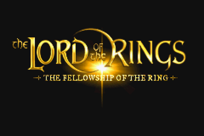 The Lord of the Rings: The Fellowship of the Ring Nintendo Game Boy Advance GBA for action role playing retro video game fans featuring Middle-earth exploration epic fantasy adventure sword combat iconic characters quest driven gameplay magical abilities classic handheld gaming collectible gaming appeal title screen