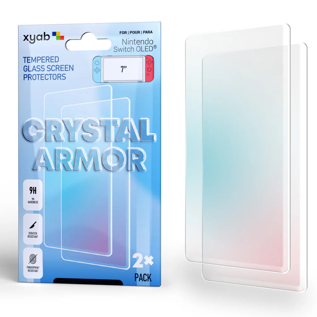 Crystal Armor Tempered Glass Screen Protector 2 Pack – Nintendo Switch OLED