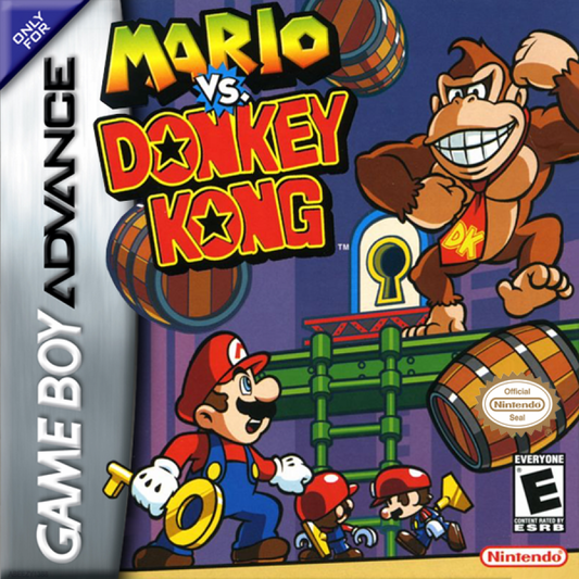 Mario vs. Donkey Kong cover art for Game Boy Advance (GBA) video game