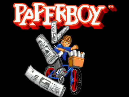 Paperboy title screen for Sega Genesis (GEN) video game