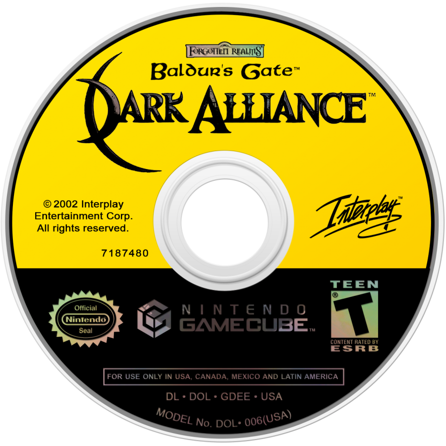 Baldur’s Gate Dark Alliance featuring action RPG dungeon crawling adventure in the Forgotten Realms disc
